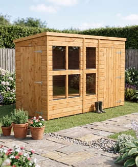 Power 10x4 Pent Potting Shed Combi