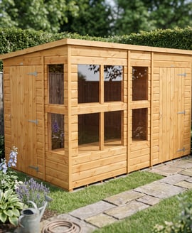 Power 10x6 Pent Potting Shed Combi