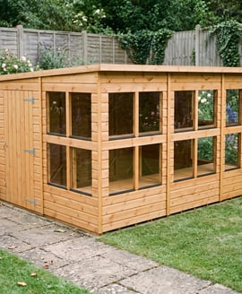 Power 10x8 Pent Potting Shed