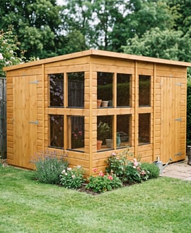 Power 10x8 Pent Potting Shed Combi
