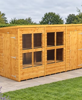Power 12x4 Pent Potting Shed Combi