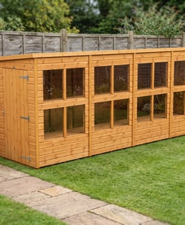 Power 14x4 Pent Potting Shed