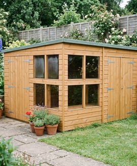 Power 14x8 Pent Potting Shed Combi