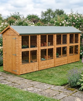 Power 16x4 Apex Potting Shed