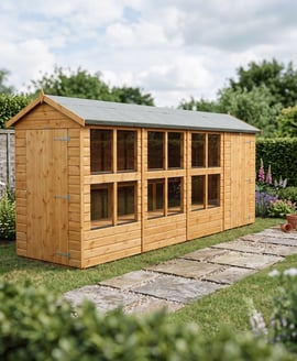 Power 16x4 Apex Potting Shed Combi