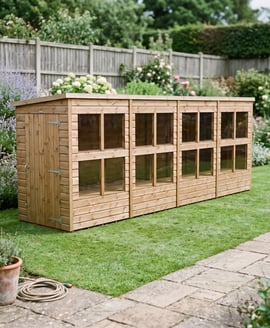 Power 16x4 Pent Potting Shed