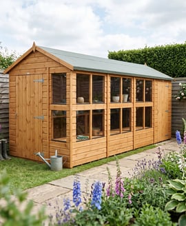 Power 16x6 Apex Potting Shed Combi