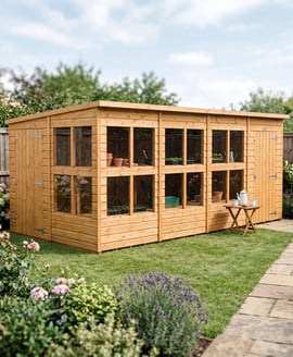 Power 16x8 Pent Potting Shed Combi