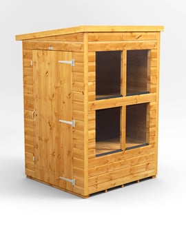 Power 4x4 Pent Potting Shed