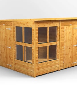 Power 8x8 Pent Potting Shed Combi