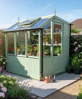 Swallow Jay 6x6 Painted Wooden Potting Shed