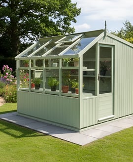 Swallow Rook 8x6 Painted Wooden Potting Shed