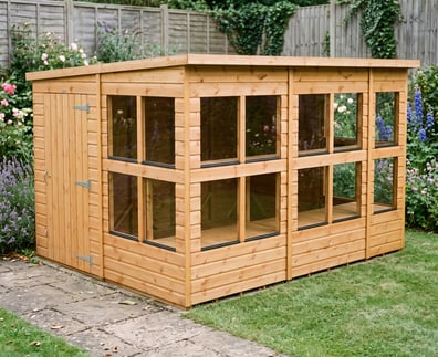 Power 10x8 Pent Potting Shed
