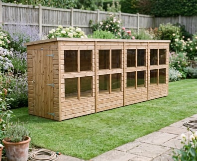 Power 16x4 Pent Potting Shed