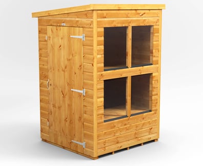 Power 4x4 Pent Potting Shed