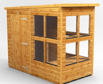 Power 4x8 Pent Potting Shed