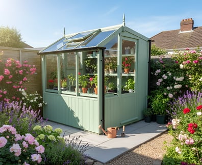 Swallow Jay 6x6 Painted Wooden Potting Shed