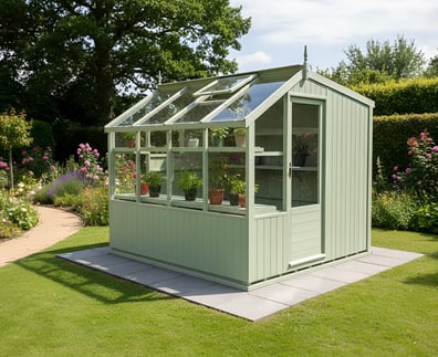 Swallow Rook 8x6 Painted Wooden Potting Shed